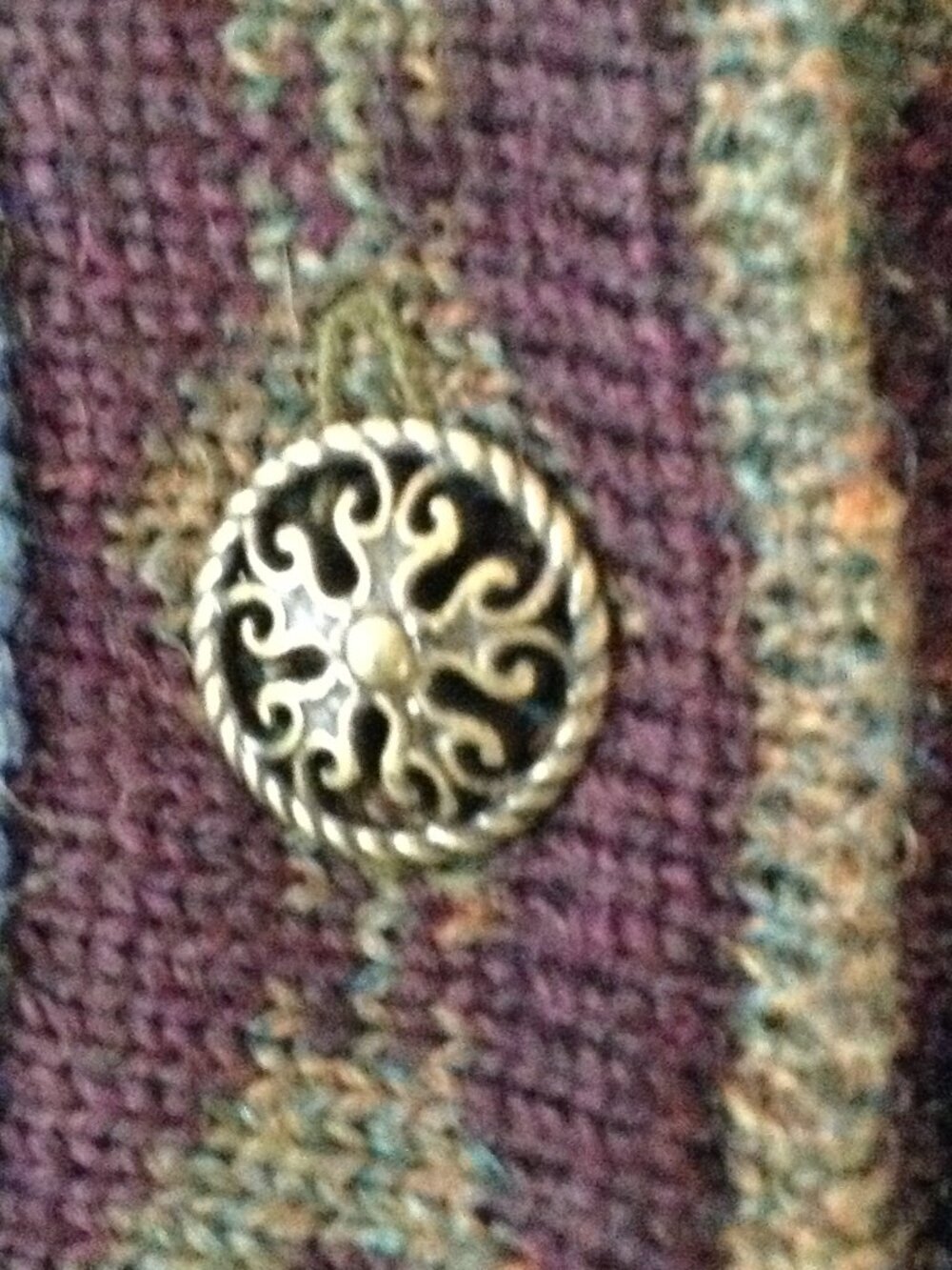 VTG 2000 Cherry Lewis "M" 100% Wool England Cardigan Eclectic Granny Quality Lux - Picture 7 of 7